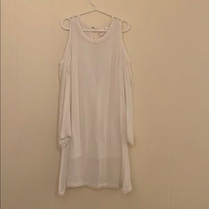 Yo Baby white cold shoulder dress